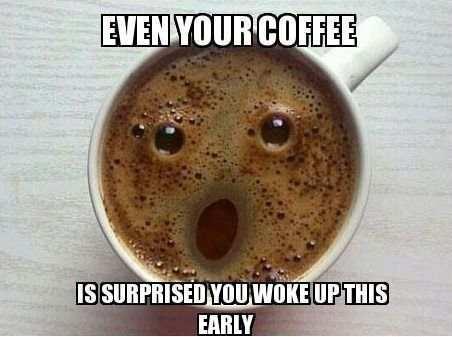 Zaskoczona kawa