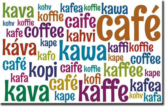 nazwy kawy w innych językach